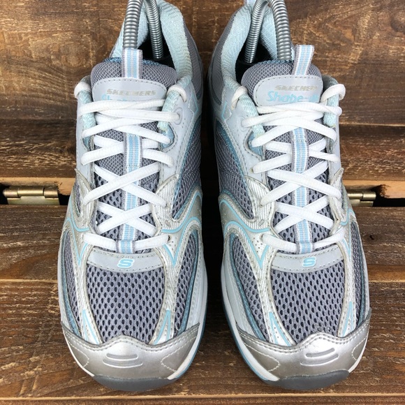 Skechers Shape Ups Blue Walking Shoes Size 8 - Picture 4 of 7